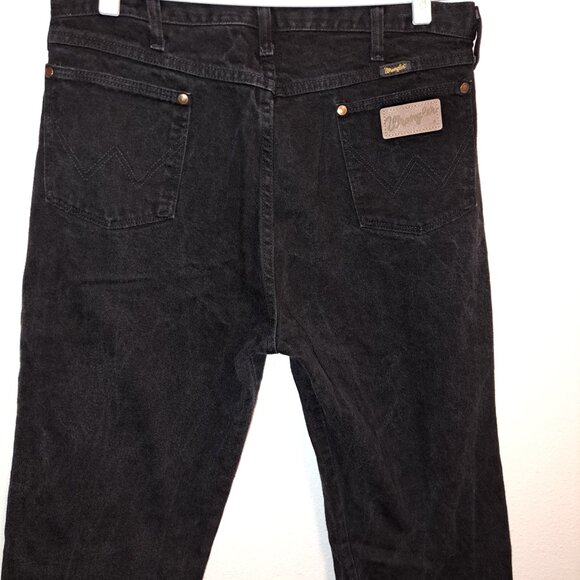 Vintage Black Wrangler Denim Jeans 36x36 - Picture 9 of 10